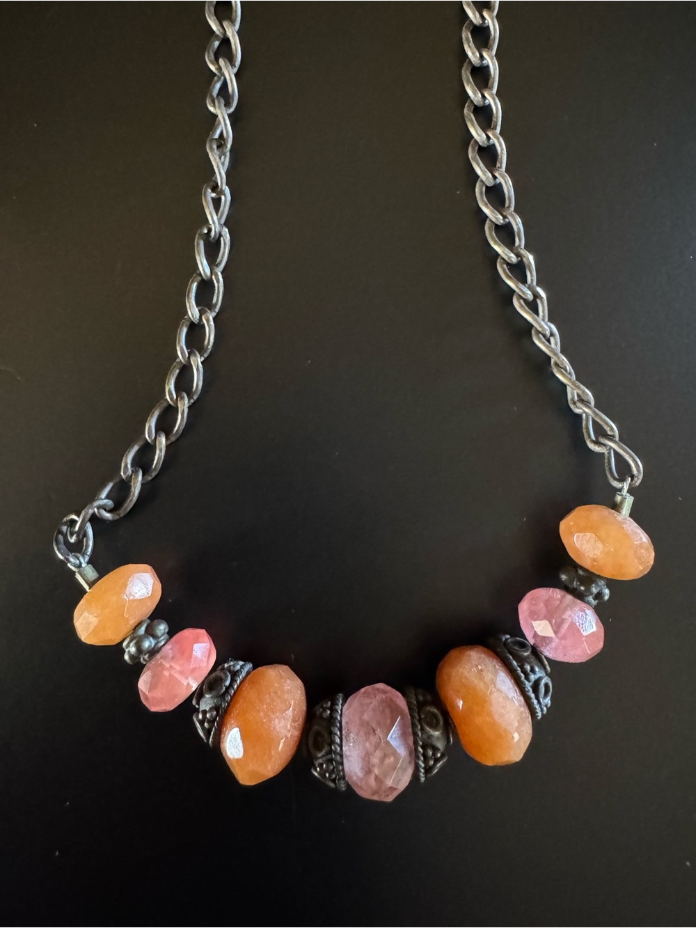 Sterling Silver Jade Bead Artisan Necklace